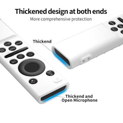 Hi Color Remote Cover for Samsung BN59-01388 BN59-01393 Silicone Remote Case Protective Sleeve (White) - color: white