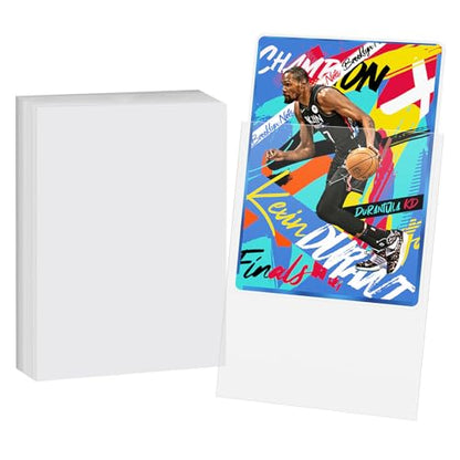 100 Counts Card Sleeves for Trading Cards, Soft Penny Card Sleeves Clear Plastic Card Protectors Fit for Sports Cards, MTG Game Card Standard Cards,Baseball Card