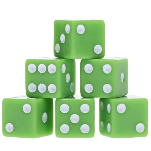 TDC Games Farkle Classic Dice Game Set – Fun Dice-Rolling & Risk-Taking Family Game, Travel Farkle Dice Game, Camping Games for Adults & Families, Includes 6 Green Colored Dice