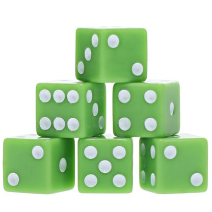 TDC Games Farkle Classic Dice Game Set – Fun Dice-Rolling & Risk-Taking Family Game, Travel Farkle Dice Game, Camping Games for Adults & Families, Includes 6 Green Colored Dice