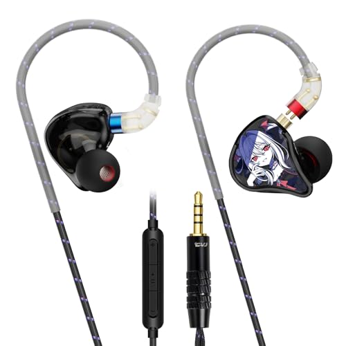Versatile Wired IEM Earbuds for Gaming/Music,in Ear Monitor with Mic | Deep Bass/Rich Mids/Crisp Highs,Volume Control,Noise Isolating,4ft Long Cord,3.5mm Jack For PC/Laptop/Xbox/PS5/Switch 2 - color: White