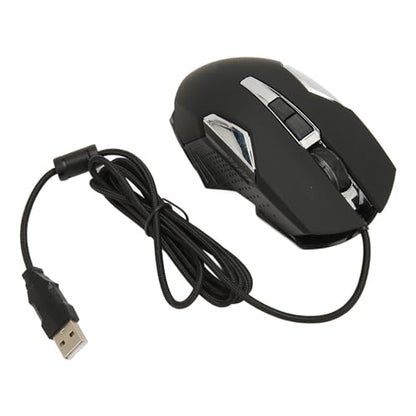 Sxhlseller RGB Gaming Mouse, Multifunction Ergonomic Wired Optical with Programmable Buttons and Backlight, 7200 DPI for Gaming, Work (Black)