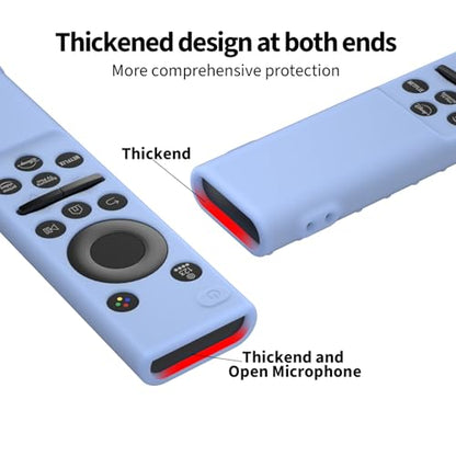 Hi Color Remote Cover for Samsung BN59-01388 BN59-01393 Silicone Remote Case Protective Sleeve (Glow Blue) - color: glow blue