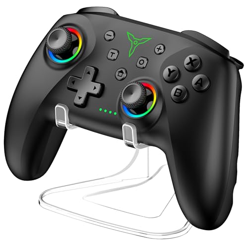 AIfasterfly PC Controller with Holder, Wireless Bluetooth Controller, 1000mAh Battery, with Hall Effect Joysticks & Triggers, No Dead Zone, No Stick Drift, Controller for PC, Switch, iOS and Android