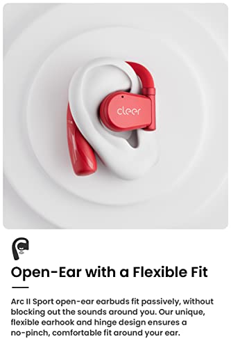 Cleer ARC II Sport Open Ear Headphones, Red - color: Red