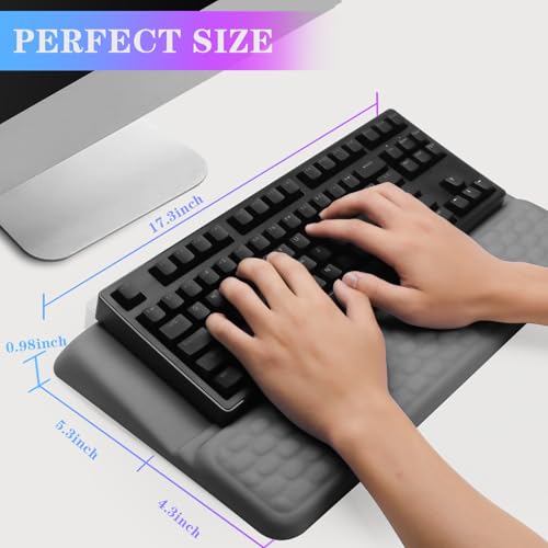 Computer Keyboard Stand with Wrist Rest, Ergonomic Tilted Keyboard Holder - Keyboard Riser with Wrist Pad - Keyboard Tray Support for Office Home - Gray - color: Keyboard Stand - Gray