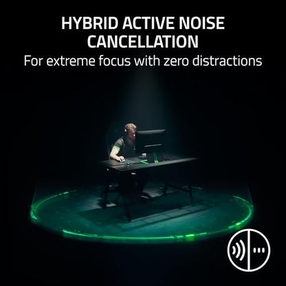 Razer BlackShark V3 Pro Wireless ANC Xbox Gaming Headset, Black | Full Band Mic, 50mm Drivers, 2.4 GHz, Bluetooth, USB, 3.5mm, Works with PC, Mac, PS5, Nintendo Switch, 70 Hr Battery - color: Black, style: Xbox