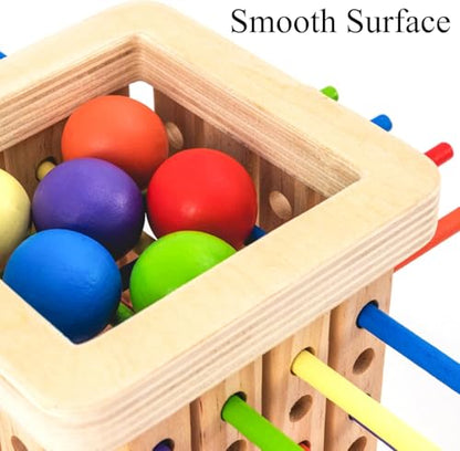 Pichoi Montessori Game Wooden Board Game - Multiplayer Family Travel Game - Math Educational Fine Motor Skills Toy for Boys Girls Ages 3-8, Perfect Holiday & Birthday Gift