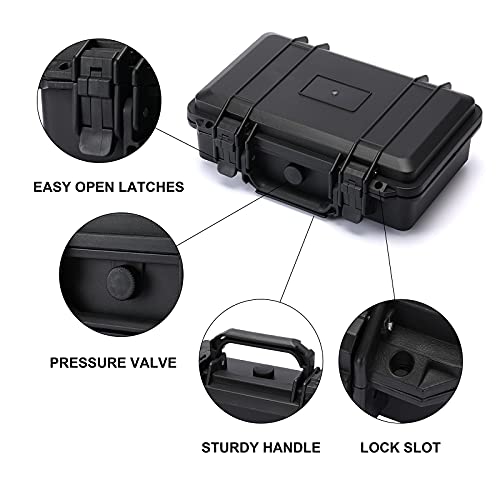 CASOMAN 11.5-Inch Water-Proof & Explosion-Proof Box, with Cush- Proof Sponge, IP67 Water Proof Grade, Customizable Foam - size: 11.5" X 8.3" X 3.9"