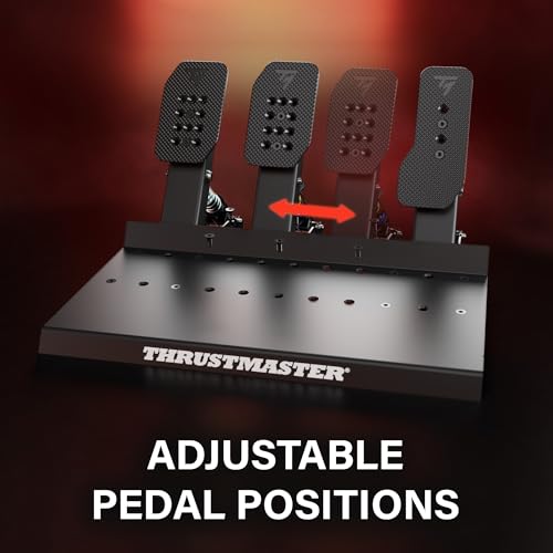 Thrustmaster Raceline Pedals III LC with Load Cell - PS5, XBOX & PC | 220 lb brake sensor, 24-bit resolution, H.E.A.R.T gas & clutch pedals, 100% metal, modular, pressure tuning thru software - style: Raceline Pedals III LC