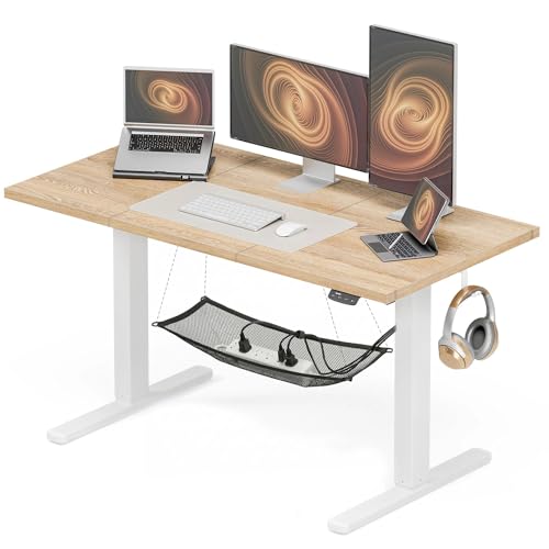 Acrolix Electric Standing Desk with Cable Management,Oak Height Adjustable Desk with Memory Presets, Sit Stand Table for Work from Home, Ergonomic Computer Desk,55 x 24 inch - color: Oak, size: 55 inches
