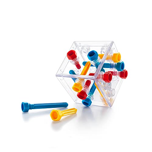 SmartGames Criss Cross Cube 3D Logic Puzzle Game with 80 Challenges Brain Teaser for Ages 8+