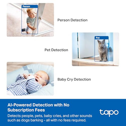 Tapo 3K 5MP Indoor Security Camera for Baby Monitor, Pet Camera w/Smart Motion Tracking, 360° Pan/Tilt, IR Night Vision for Home Security, Works w/Alexa & Google, RoomCam 3K 360° - style: 3K 5MP