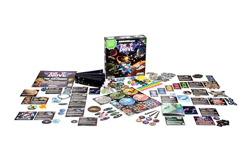 Phase Shift Games Drop Drive Deeper Space Edition Bundle, 2-5 Players | Phase Shift Games Drop Drive: Deeper Space Edition; deluxe sci-fi board game bundle; 2-5 players; ages 8+ | Base Game, Strange Signals Expansion, 5th Captain Pack, Luxury Links, Upgra