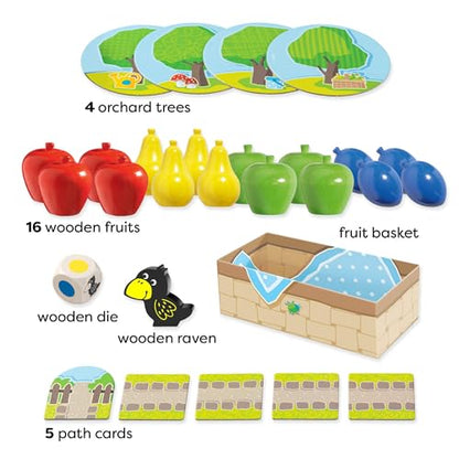 HABA My Very First Games - First Orchard Toddler Game - My First Orchard Game, Cooperative Toddler Board Games for 2 Year Olds - Made in Germany | This cooperative learning game is perfect for preschool, family game night, toddler activities, and educatio