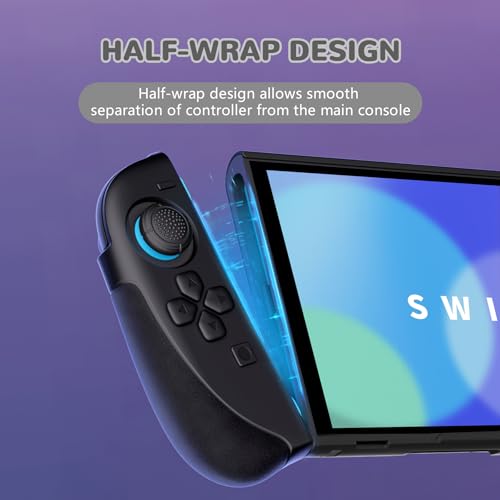 PlayVital Ranger Protective Case for Nintendo Switch 2 with Stand | Ergonomic Anti-Slip Silicone Grips, Dockable Hard Shell, 4 Thumbstick Caps | Quick-Release-Joycon Design Full-Body Cover, Black - color: Black