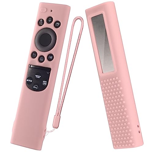 Silicone Case for Samsung BN59-01385 BN59-01386 TM2280E BN59-01391 Silicone Cover for Samsung Smart TV Solar Cell Remote Control 2022 Silicone Remote Control Sleeve (Pink) - color: pink