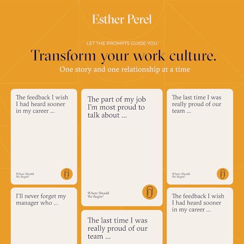 ESTHER PEREL Where Should We Begin? At Work, Backed by Culture Amp Science | Office Games & Team Building Games for Work, 100 Talking Point Cards to Build Trust & Connection, Transform Your Work Culture