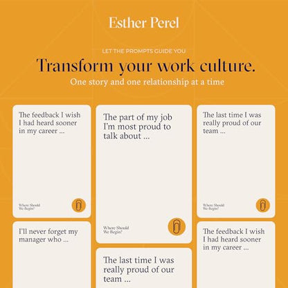 ESTHER PEREL Where Should We Begin? At Work, Backed by Culture Amp Science | Office Games & Team Building Games for Work, 100 Talking Point Cards to Build Trust & Connection, Transform Your Work Culture