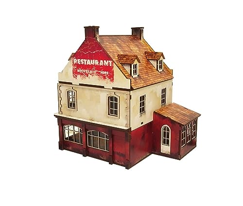 WW2 Normandy Restaurant HDF Prepainted Terrain