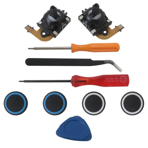 2-Pack Hall Effect Joystick Replacement for PlayStation Portal PS Portal Console/PS5 VR2 - Analog Stick Part Repair Kits + 4X Thumb Grip for PS5 Portal/PSVR2 Controller (Left & Right Joystick)