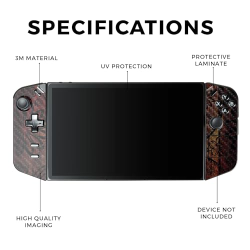 Carbon Fiber Gaming Skin Compatible with Lenovo Legion Go - Wooden Floral - Premium 3M Vinyl Protective Wrap Decal Cover - Easy to Apply | Crafted in The USA by MightySkins - color: Wooden Floral, style: Carbon Fiber Textured Finish
