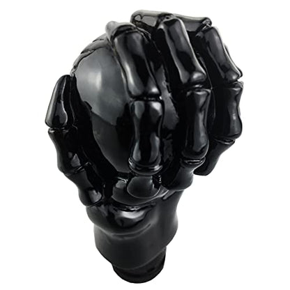Skull Car Shift Knob Manual Gear Lever Stick Shifter Handle | Weighted Resin Skull Head Gear Shift Grip, Hot Rod Style Racing Modification Fit Most Manual Transmission Vehicles, Black - color: Black