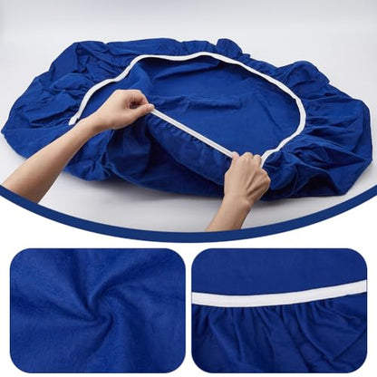 arricraft Felt Card Table Game Cover, Round Tablecloth Table Protector for Card Games Mahjong Board Games - color: Blue