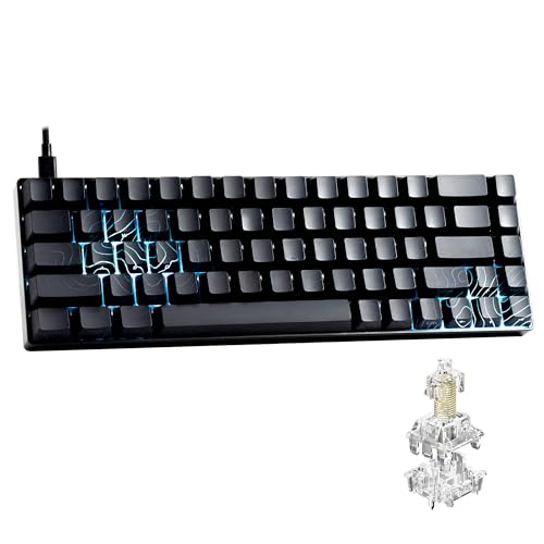 XVX HE68 Max Rapid Trigger Keyboard 60% Percent,Hall Effect Keyboard with Gateron Magnetic Jade Max Switch,CNC Aluminum Frame Custom Mechanical Key Board for PC/Laptop/Xbox/PS4/PS5, Black Phantom - color: Max, Phantom