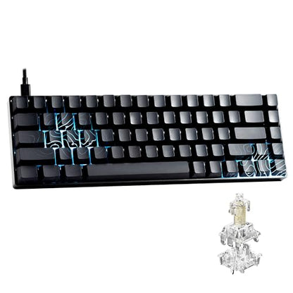 XVX HE68 Max Rapid Trigger Keyboard 60% Percent,Hall Effect Keyboard with Gateron Magnetic Jade Max Switch,CNC Aluminum Frame Custom Mechanical Key Board for PC/Laptop/Xbox/PS4/PS5, Black Phantom - color: Max, Phantom