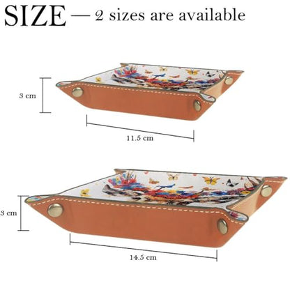 Deer Butterflies Flowers Dice Tray Dice Rolling Tray Folding Dice Holder for Dice Games, Like RPG, DND and Other Table Games - color: Multi 11
