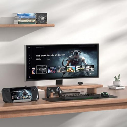 YCE 12-in-1 for ROG Ally X/Ally/Steam Deck Dock/Legion Go, RGB Cooling Fan | 4K@60Hz, Gigabit Ethernet, 100W PD, 3x USB 3.0 – for Steam Deck OLED, Switch 2, Go S, MSI Claw - color: 12-in-1 Dual Cooling Fan