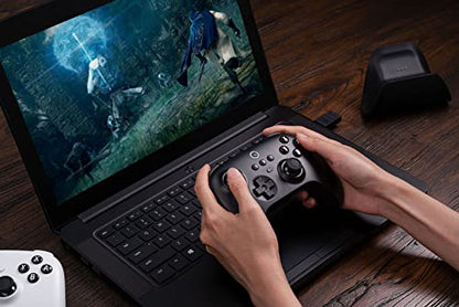 8BitDo Ultimate Bluetooth Controller with Charging Dock, Wireless Pro Controller with Hall Effect Sensing Joystick, Compatible with Switch, Windows and Steam Deck (Black) - color: Black, style: Ultimate Controller