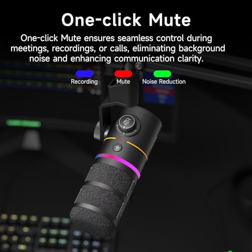 COMICA EJoy D10(A) USB/XLR Dynamic Gaming Mic with Boom Arm, Noise Cancel | Cardioid Dynamic Capsule, 48khz/24bit, 4-Level Gain & Real-Time Monitor, Streaming Microphone for Gamers Pc/Laptop/Ps5 - color: Black