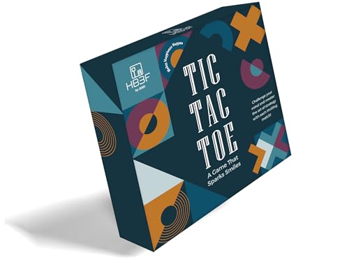 BSIRI Wooden Tic Tac Toe Game - Brain Teaser Puzzles for Adults Board Games and Unique Gifts, Coffee Table Decor Living Room Decor Modern Wood Decor (5.5 Inch)