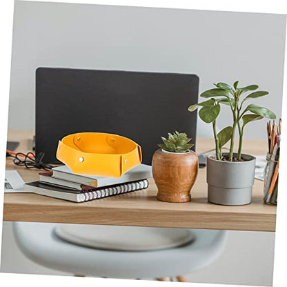 Dice Storage Box Pu Folding Dice Tray Desk Tray Bead Organizers and Storage - color: Yellow