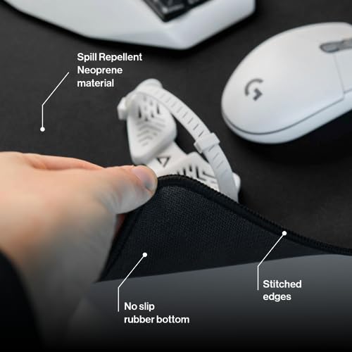 DELTAHUB Gaming Desk Pad Protector - Mouse Pad,Office Desk Mat, Non-Slip Neoprene Top, Desk Blotter,Laptop Desk Pad,Waterproof Desk Writing Pad (Large) - size: 11" x 24.8"