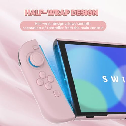 PlayVital Protective Case for Nintendo Switch 2 - Cute Dockable Hard Case Shell for Switch 2 with Thumb Grip & Sticker & Button Caps, Anti-Scratch & Shockproof Cover Skin - Cherry Blossoms Pink - color: Cherry Blossoms Pink