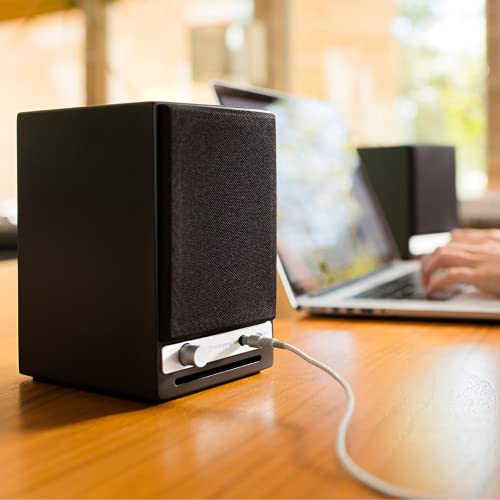 Audioengine A2 HD (HD3) Wireless Computer Speakers – Bluetooth Desktop | Speakers with DAC, Headphone Amplifier and USB Audio - Black - color: Black, style: HD