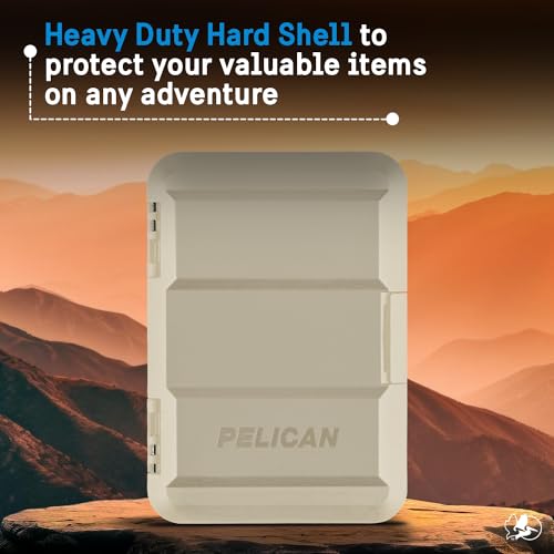 Pelican MagSafe Wallet for iPhone - Heavy Duty MIL-STD Snap-On Phone Magnetic Wallet and Phone Card Holder - Detachable and Slim Hard Case for iPhone 17 Pro Max/16 Pro Max/15/14/Pixel 10- Desert Tan - color: Desert Tan, style: Protector
