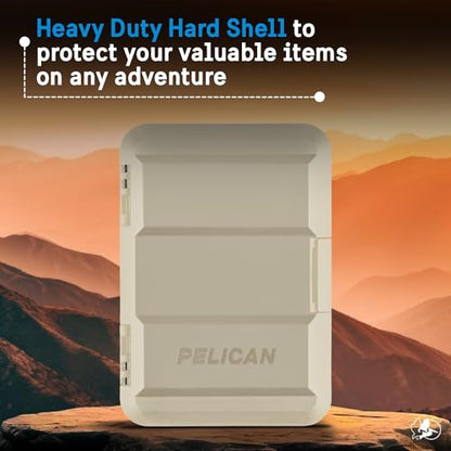 Pelican MagSafe Wallet for iPhone - Heavy Duty MIL-STD Snap-On Phone Magnetic Wallet and Phone Card Holder - Detachable and Slim Hard Case for iPhone 17 Pro Max/16 Pro Max/15/14/Pixel 10- Desert Tan - color: Desert Tan, style: Protector