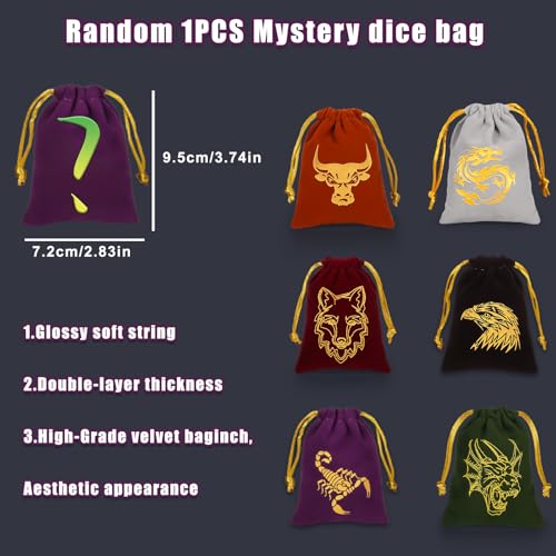 CiaraQ Polyhedral Dice Set - DND Role Playing Dice | Acrylic RPG Dice for Dungeons and Dragons MTG Table Games, Random Color, 7pcs - color: Random Color