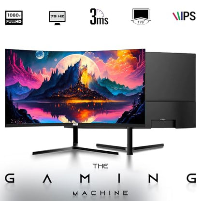 Dell Optiplex Tiny Mini Desktop PC, Intel Core i5, 16GB RAM, 512GB SSD with 24 inch Curved Monitor, AI Enabled RGB Keyboard Mouse, RGB Soundbar and Webcam Windows 11 Pro (Renewed) | Desktop Computer 24 Inch Curved Monitor, RGB KBM, Soundbar, Webcam, USB W