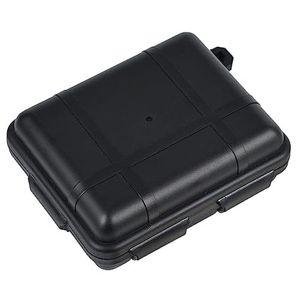 Box, Sealed Snap Buckle Design with Foam Liner, 3.94×3.15×1.57in Black Abs Storage Case for Camping, Hiking, and Small Item Storage