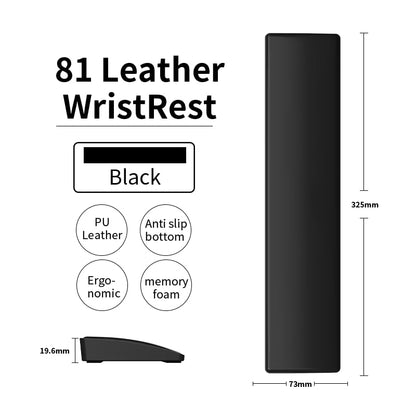 Ergonomic Keyboard Wrist Rest, Memory Foam Wrist Support Pad with PU Leather Surface, Non-Slip Base, Sweat-Resistant Design for Mechanical Keyboards, Laptop, Office, Gaming and Typing