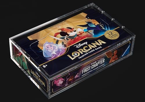 Break Tradition Lorcana Booster Box Acrylic Display Case - Compatible with Disney Lorcana TCG Booster Boxes - UV Protection, Strong Magnetic Closure, 5mm Thick Walls