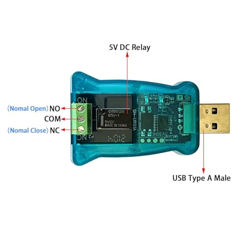 DSD TECH SH-UR01A USB Relay Controller for Computer and Laptop(1CH) - size: 1CH