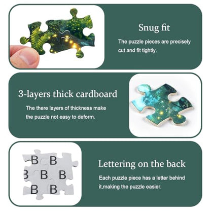 Impossible Puzzles for Adult 1000 Pieces, Magic Forest Fantasy Puzzle,Nature Difficult Challenging Jigsaw Puzzles - style: Magic Forest Puzzle