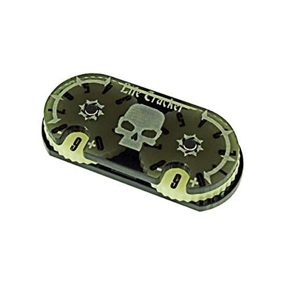 LITKO Life Counter Wheel | Compatible with Magic: The Gathering | Grey | 0–99 dual dial | 25x50mm | Translucent acrylic | Laser-engraved Swamp symbol | Magnetic, pre-assembled | Fits deck boxes - color: Black