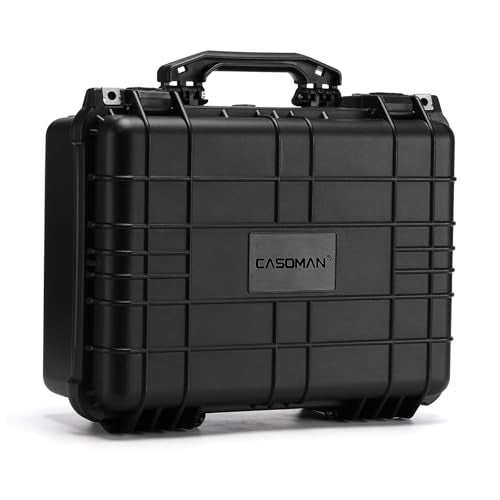 CASOMAN Water-proof Box, with Cush- Proof Sponge, IP67 Water Proof Grade, Large Waterproof Hard Case with Customizable Foam, Perfectly Protection of Camera, Drones, Lens,Equipments, 16"x13.2"x7" - size: 16" X 13.2" X 7"